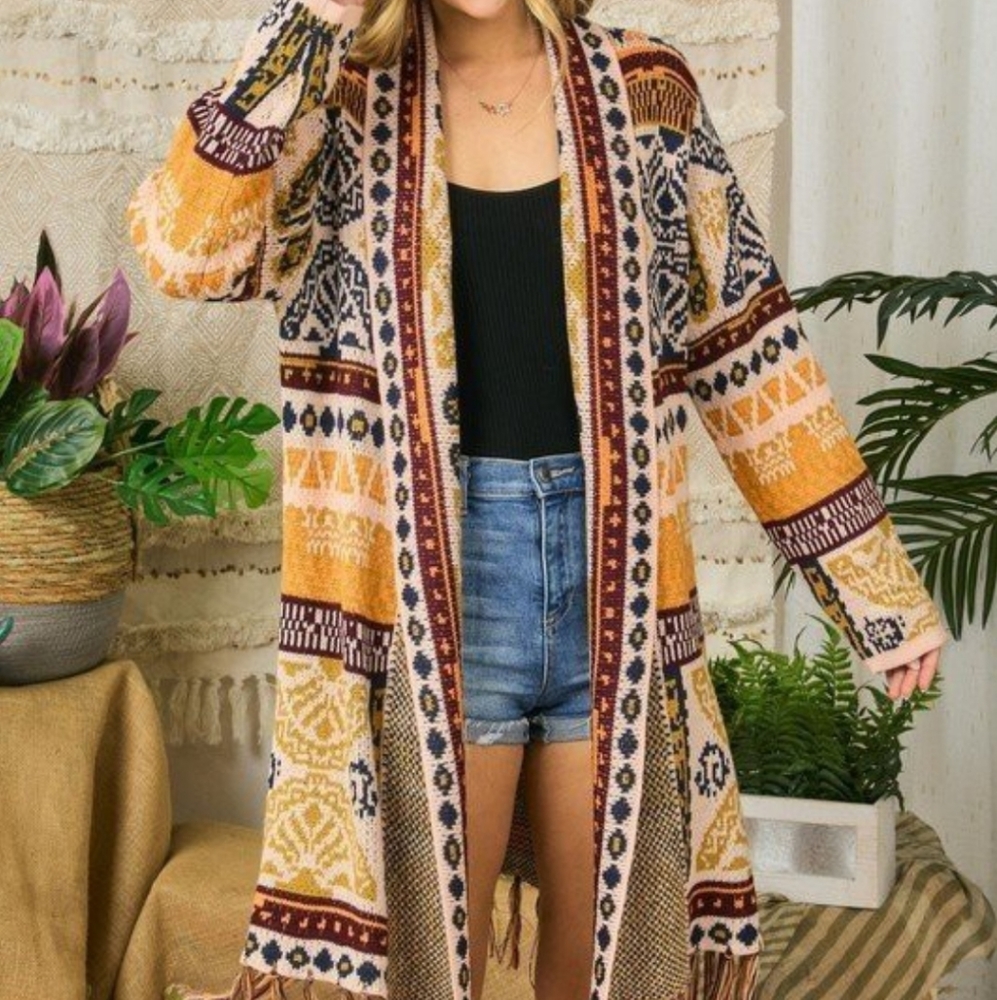Tribal Pattern Cardigan - Picture 3 of 8